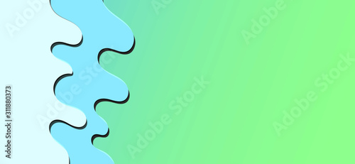 Paper cut background. Realistic abstract paper decoration for surface design with cardboard layer.