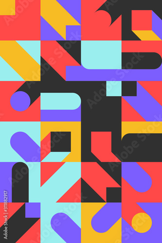 Neon Abstract Vector Pattern