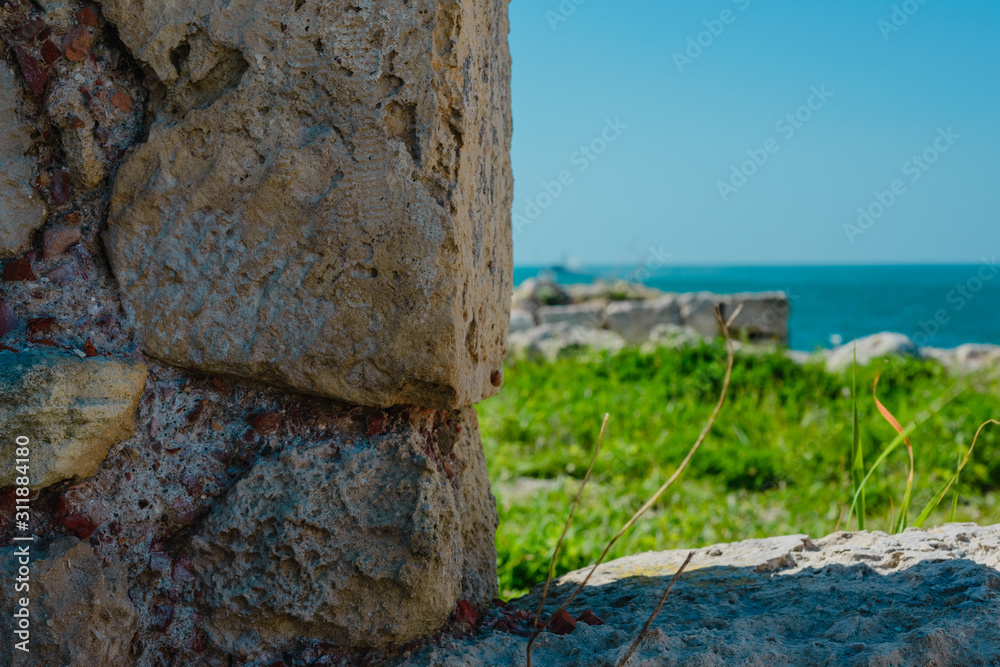 Old ruins- national archaeological park Chersonesos, Sevastopol,. Old ruins- national archaeological park Chersonesos, Sevastopol,.