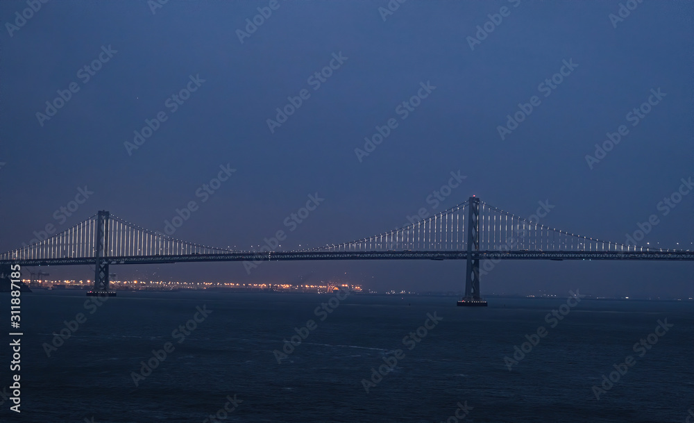 Night on the Bay Bridge in San Francisco Night on the Bay Bridge in San Francisco