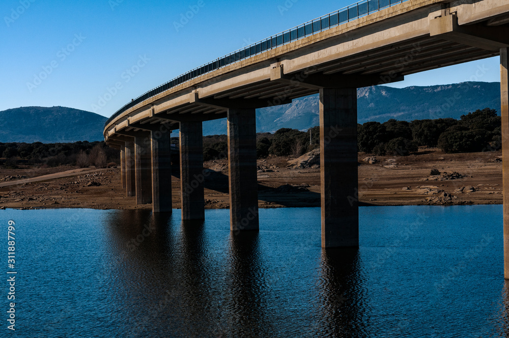 Bridge over the Valmayor reservoir. El Escorial, Madrid, Spain. Bridge over the Valmayor reservoir. El Escorial, Madrid, Spain.