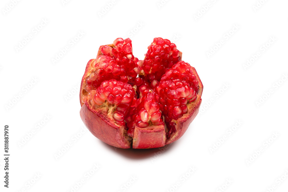 Sweet pomegranate isolated on white background. Sweet pomegranate isolated on white background.