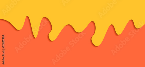 Paper cut background. Realistic abstract paper decoration for surface design with cardboard layer.