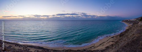 Panorama of the sea before the dawn
