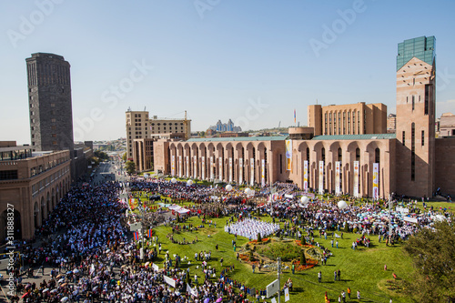 Yerevan is the capital of Armenia. Armenia, Yerevan, August 2018