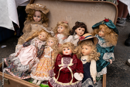 Girls old dolls from many years ago
