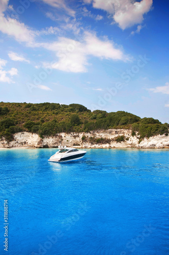 island vacation - luxury yacht in the bay © Igor