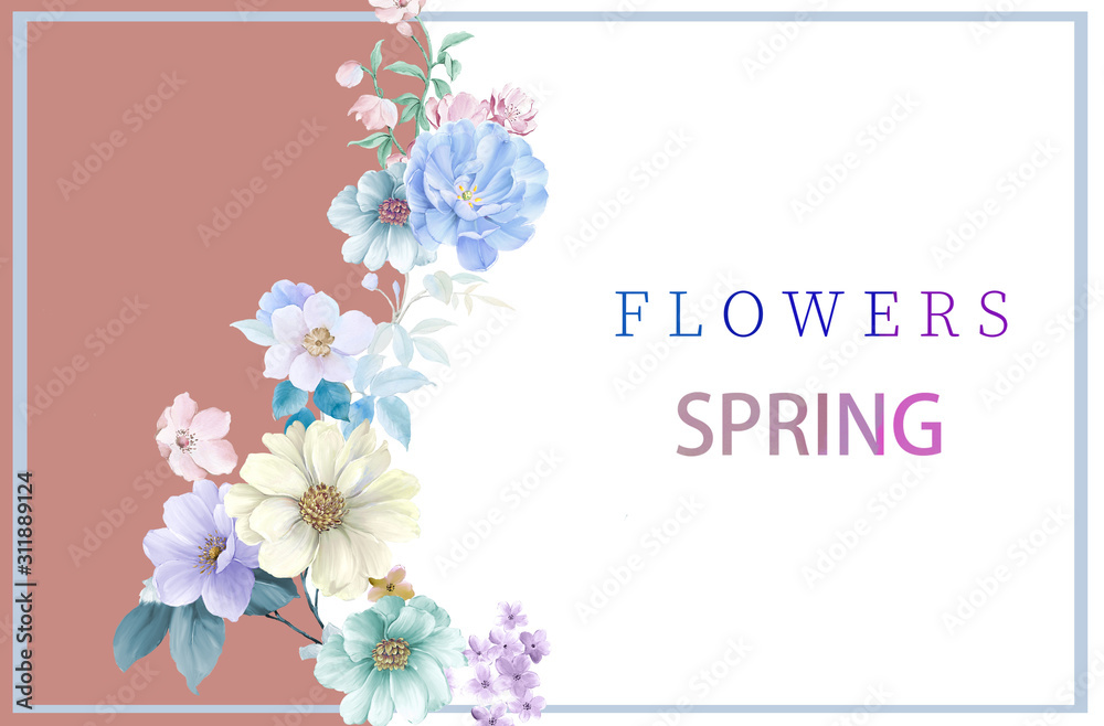 Watercolor flowers Watercolor flowers