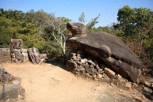 Photography �Kurma� The Turtle Encarnation of Lord Vishnu, Carved on in Stone at Fort Bandhavgarh, Madya Pradesh, India