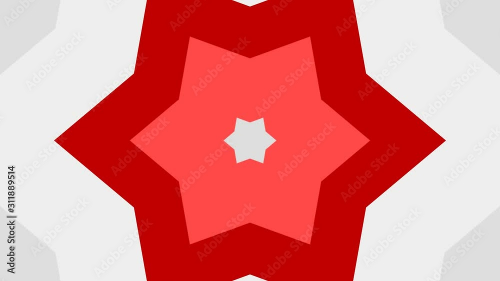 red star opening motion graphic background, seamless loop red star opening motion graphic background, seamless loop