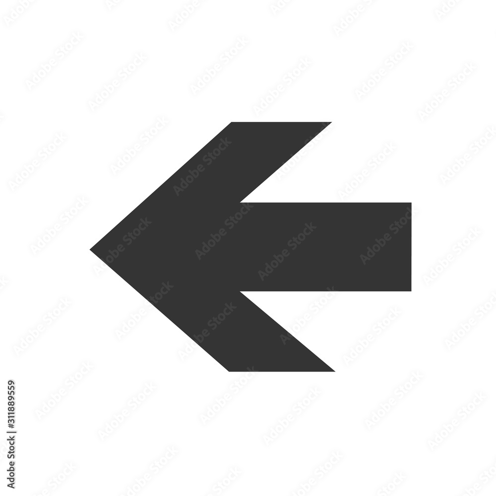 left arrow icon vector illustration for website and graphic design symbol