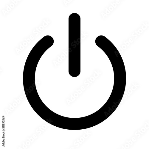 Power icon on white background. Vector illustration.