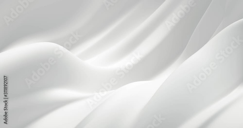 Beautiful luxury smooth backdrop with fabric drapery and waves, VJ (endless, loop), 4k. 3d illustration, 3d rendering.