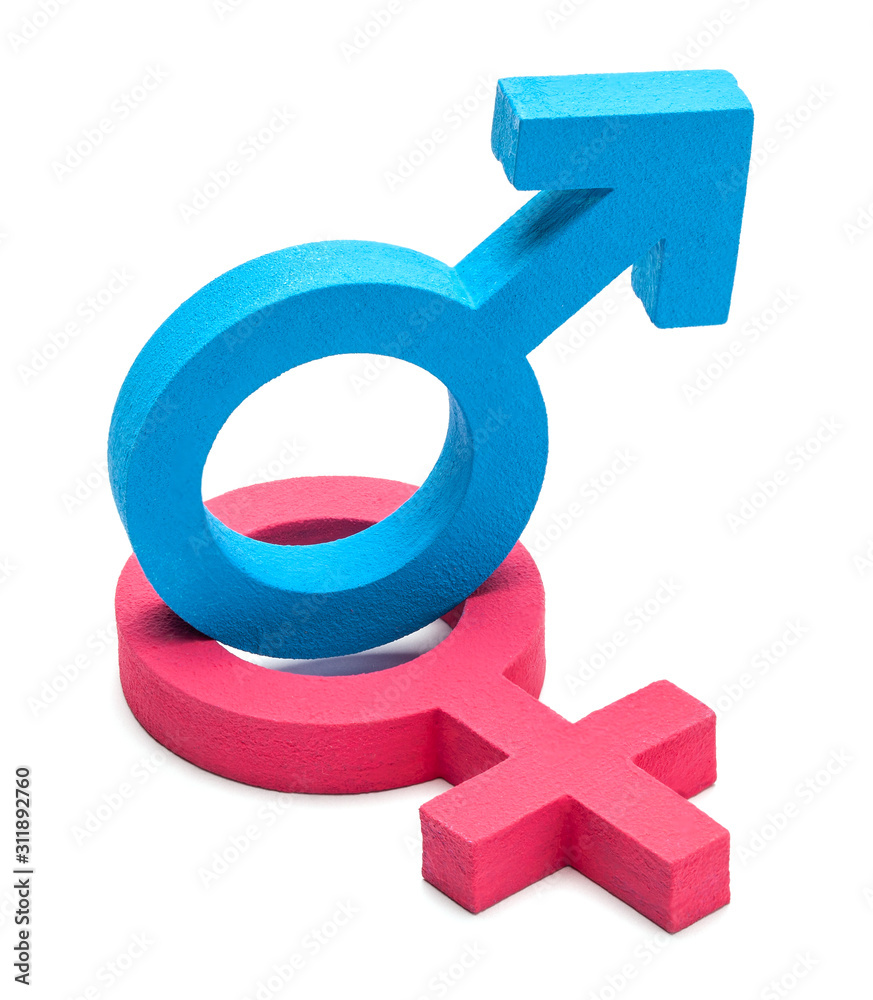 Gender symbols of man and woman isolated on a white background Gender symbols of man and woman isolated on a white background