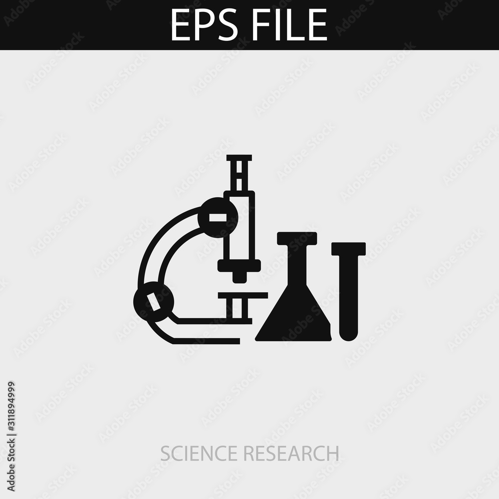 Science research icon. EPS vector file Science research icon. EPS vector file