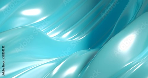 Beautiful luxury smooth backdrop with fabric drapery and waves, VJ (endless, loop), 4k. 3d illustration, 3d rendering.