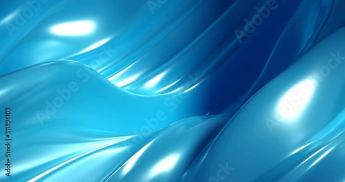 Beautiful luxury smooth backdrop with fabric drapery and waves, VJ (endless, loop), 4k. 3d illustration, 3d rendering.
