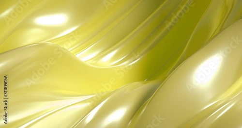 Beautiful luxury smooth backdrop with fabric drapery and waves, VJ (endless, loop), 4k. 3d illustration, 3d rendering.