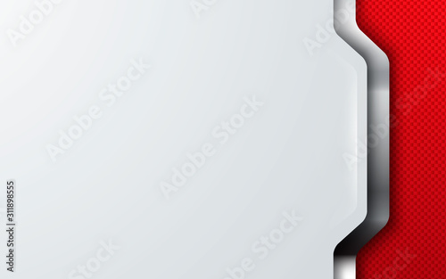 Red abstract backgrund vector, modern corporate concept with silver effect.