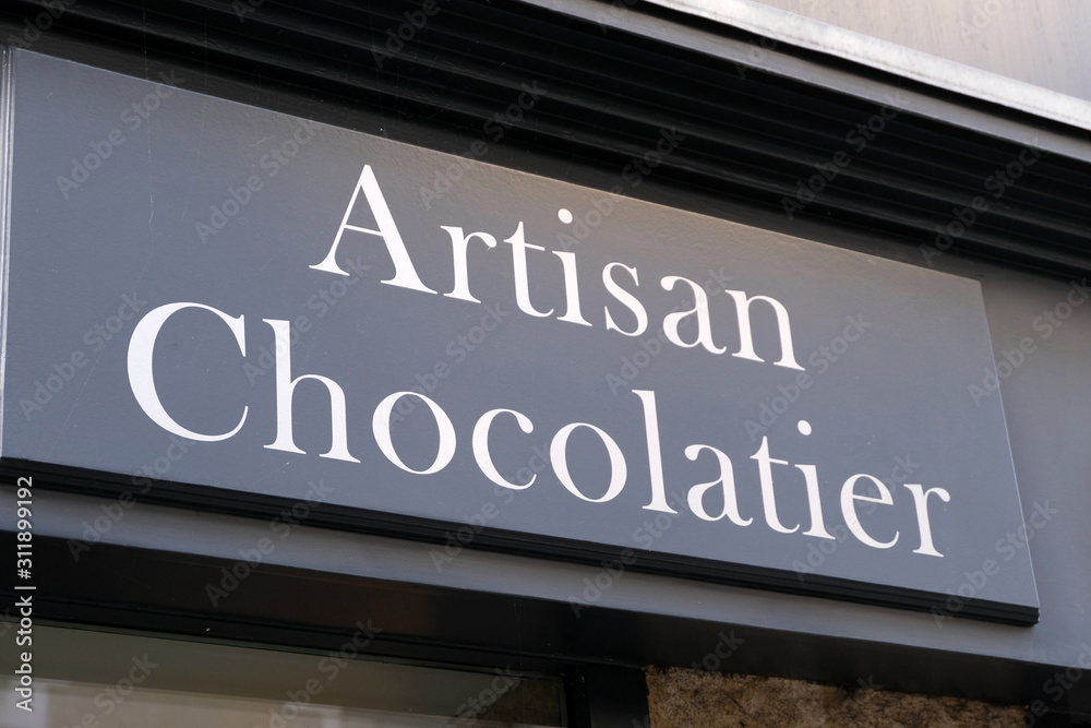 Obraz premium Enseigne d'artisan chocolatier