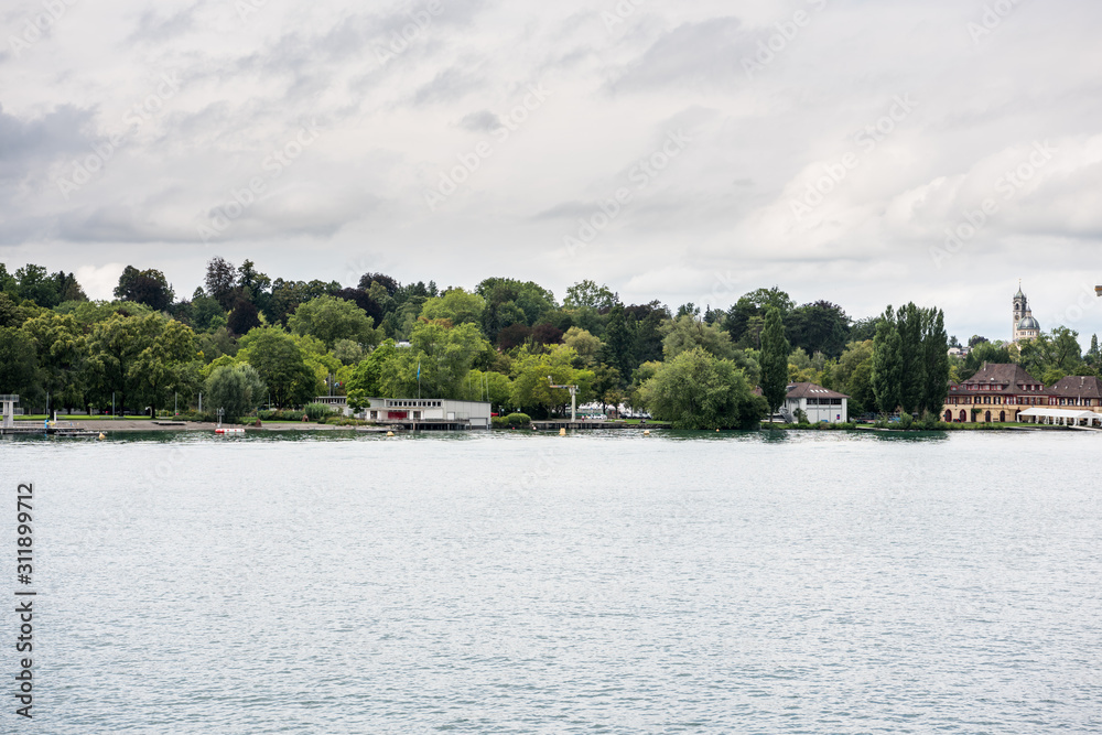 Beautiful buildings on the hills and on the lakeshore of Lake of Zurich, Switzerland. Beautiful buildings on the hills and on the lakeshore of Lake of Zurich, Switzerland.