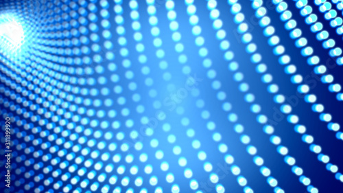 Dot white blue wave light screen gradient texture background. Abstract  technology big data digital background. 3d rendering.