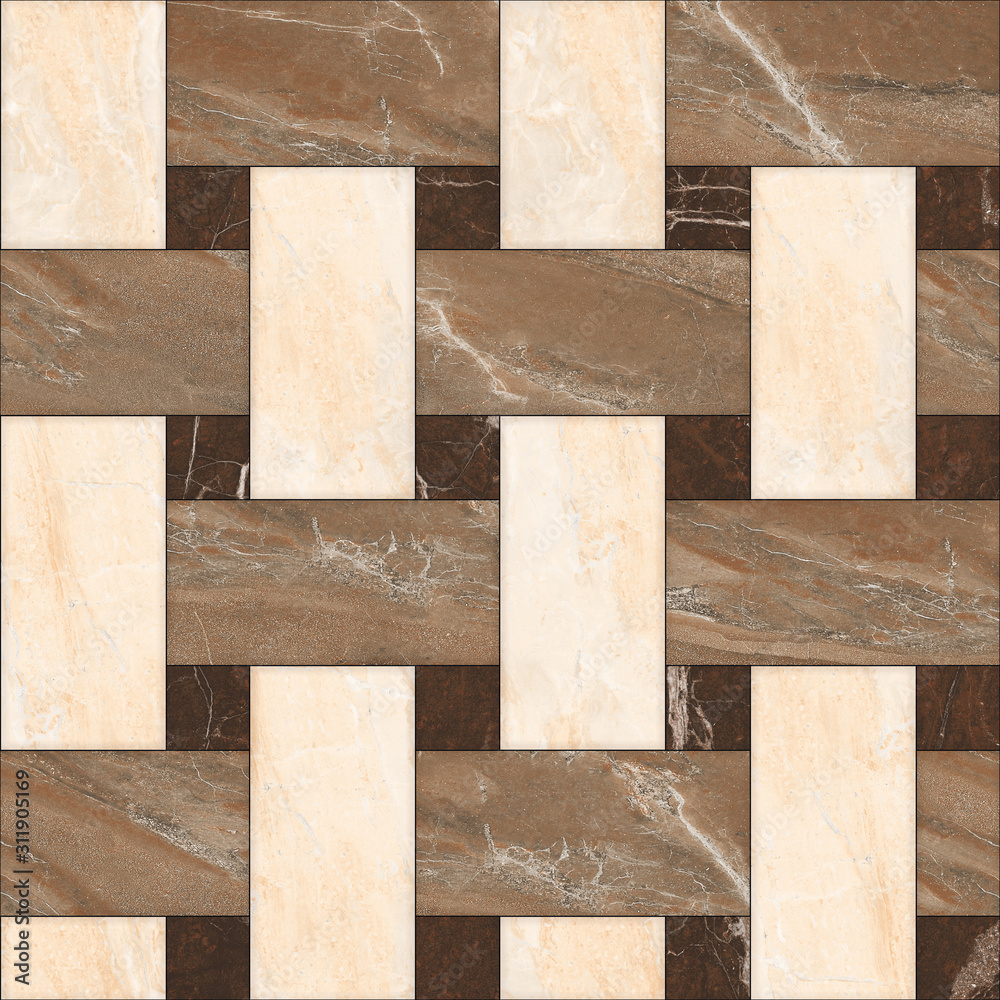 floor tiles , porcelain ceramic tile , geometric pattern for surface and floor , marble floor tiles - obrazy, fototapety, plakaty 