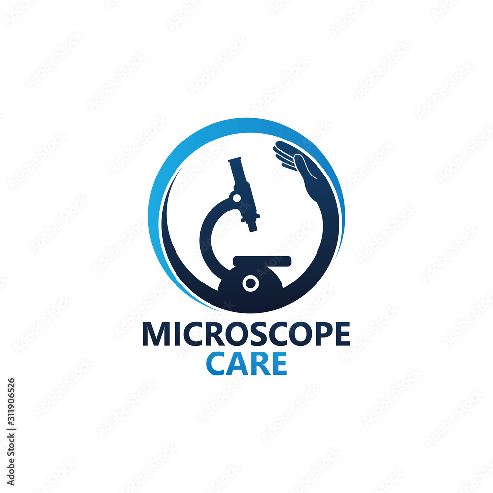 Microscope Care Logo Template Design Microscope Care Logo Template Design