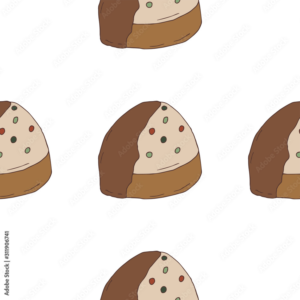 Seamless pattern with cake.Hand drawn vector illustration. Seamless pattern with cake.Hand drawn vector illustration.