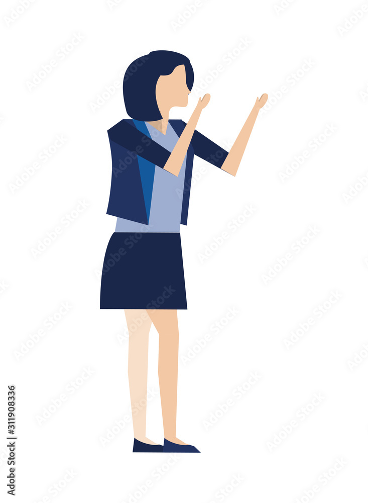 elegant businesswoman worker avatar character elegant businesswoman worker avatar character