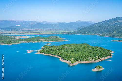 view of the lake slano, montenegro near Nikšić