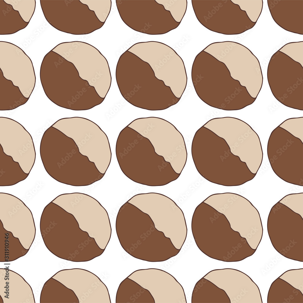 Obraz premium Seamless pattern with cake.Hand drawn vector illustration.