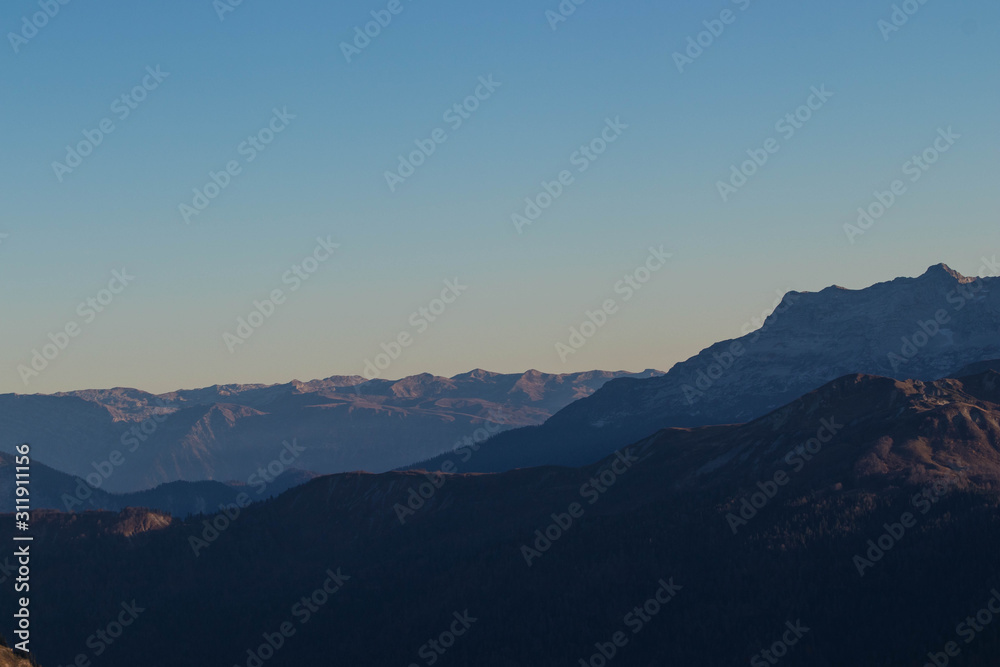 Fototapeta premium sunset in mountains