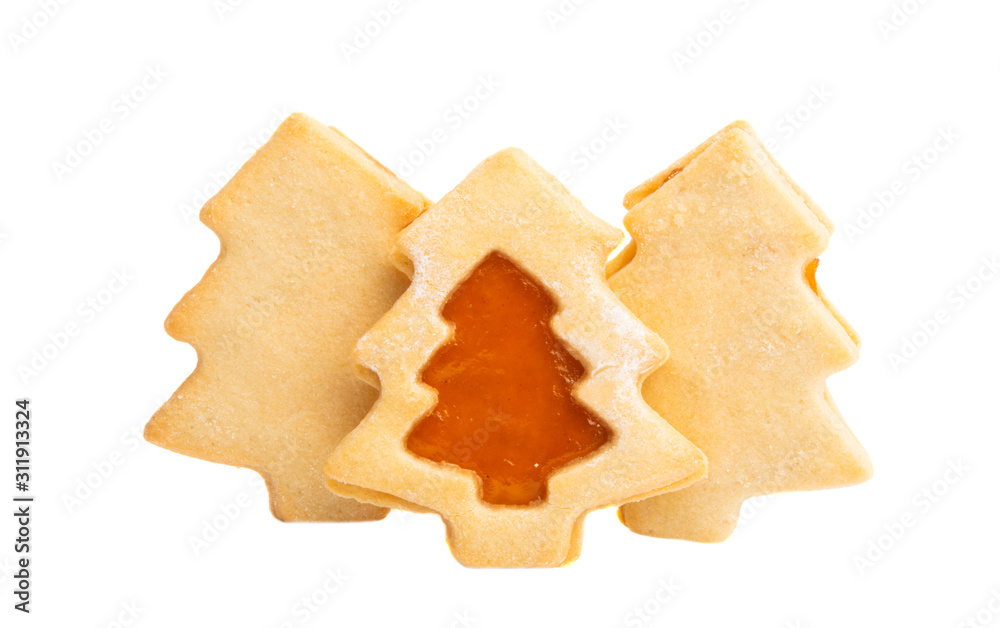christmas cookie tree isolated