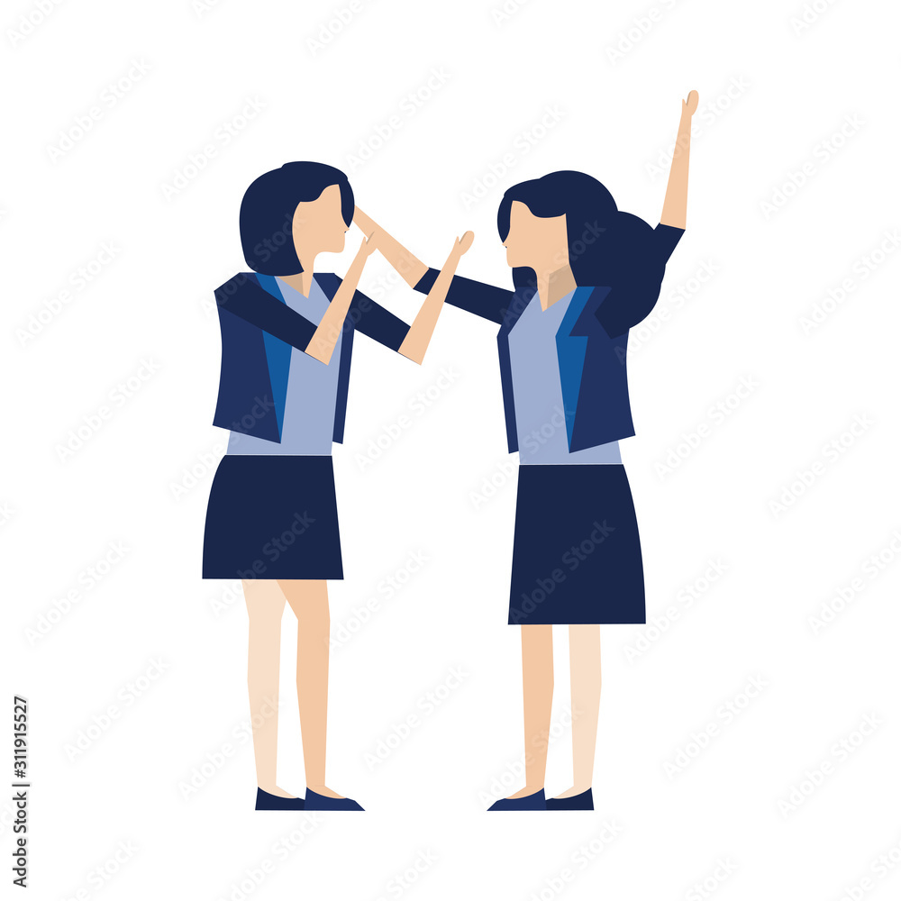 elegant businesswomen workers avatars characters elegant businesswomen workers avatars characters