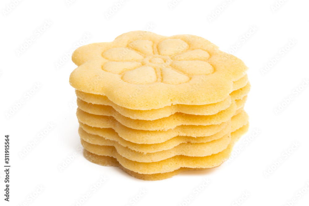 flower butter cookies isolated flower butter cookies isolated