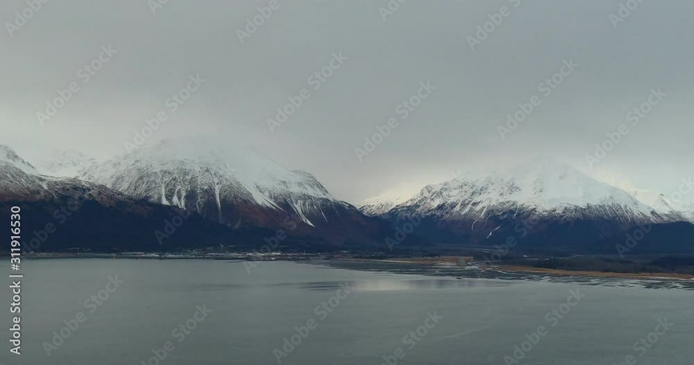 Beautiful Alaska scenery in the winter Beautiful Alaska scenery in the winter