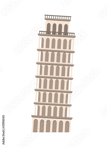 pisa tower monument italian icon