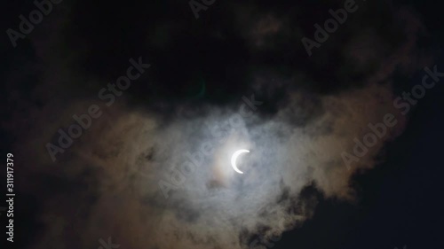 An annular solar eclipse occurred on December 26, 2019. A solar eclipse occurs when the Moon passes between Earth and the Sun, thereby totally or partly obscuring the Sun for a viewer on Earth.