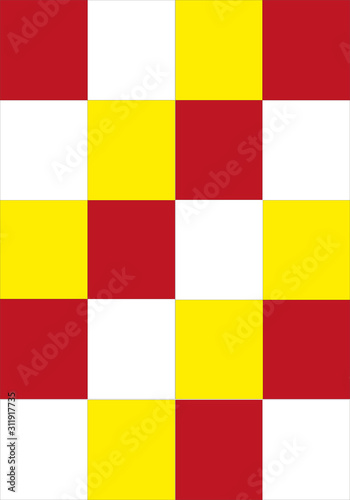 Fondo de cuadrados blanco, rojo y amarillo.
