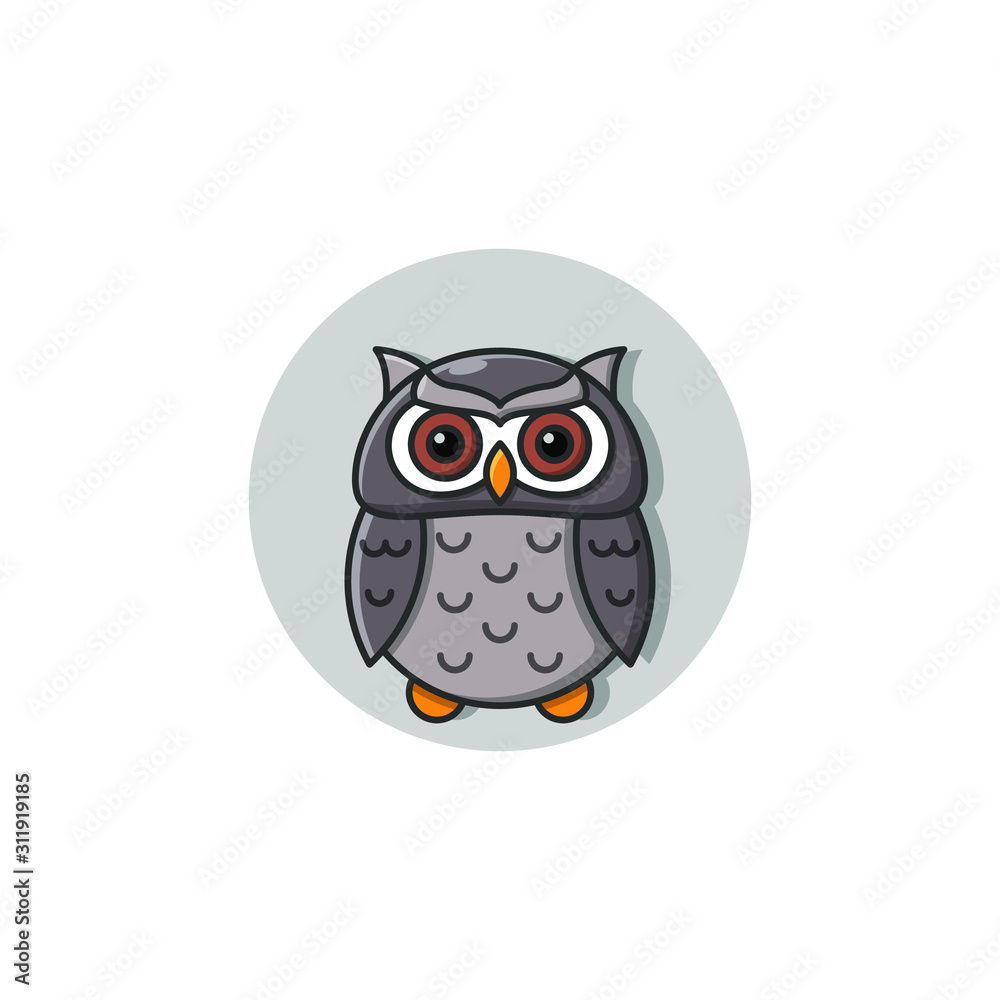 Obraz premium Owl Icon Vector Illustration