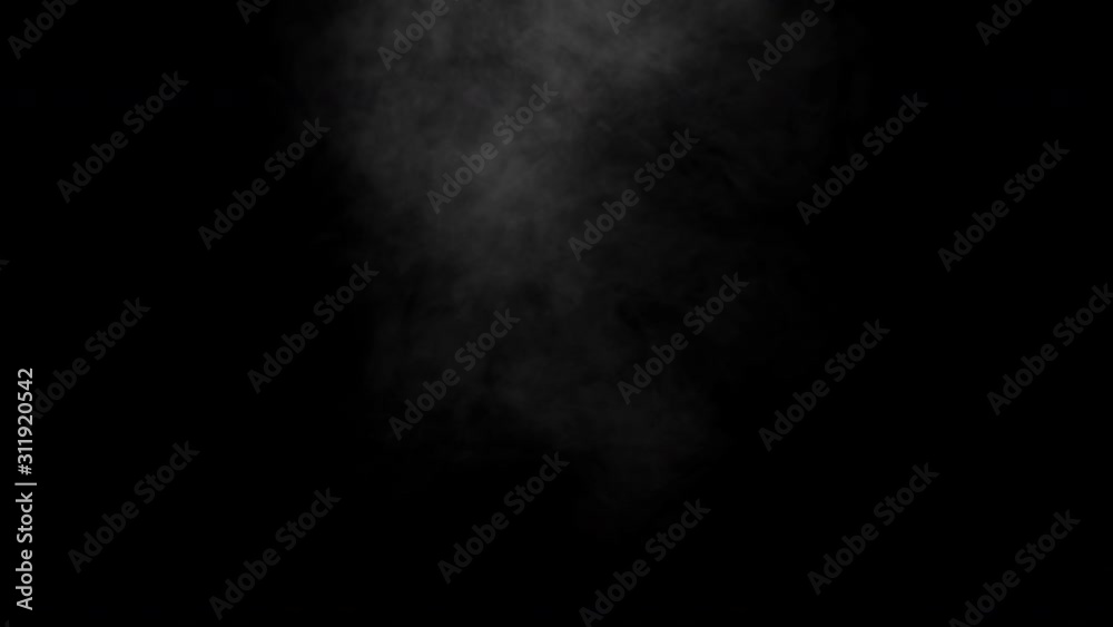 Stock 4k: Fog or smoke, vapor isolated transparent special effect, smoky abstract in black and white. Royalty high-quality free stock footage of white smoke, vapor, fog overlay fly on black background