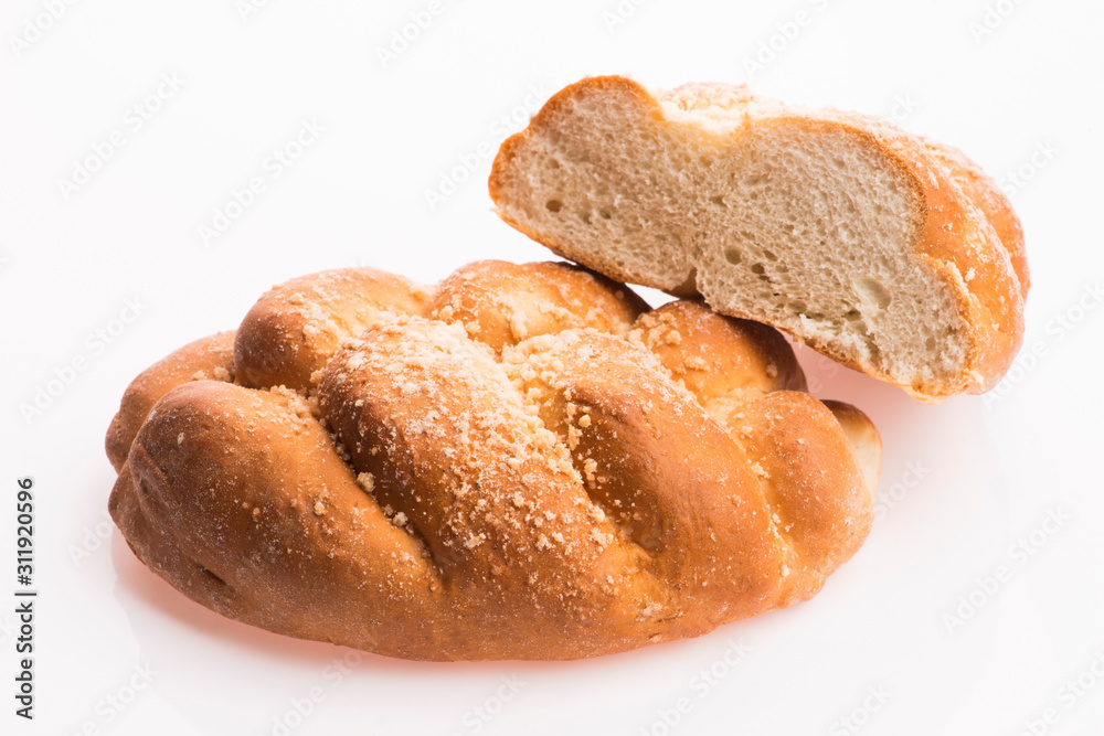 Challah judaism bread isolated jewish religion celebration
