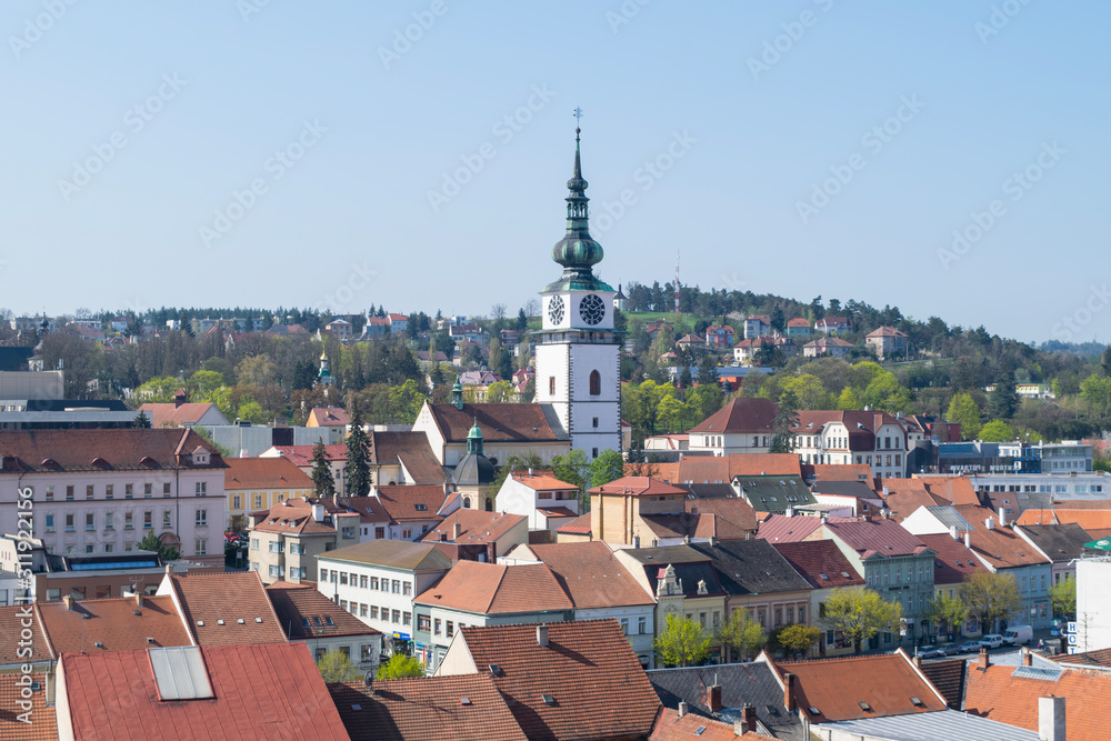 Fototapeta premium St Martin Church in Trebic, Czech Republic