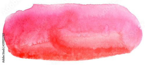 red spot watercolor on a white background isolated