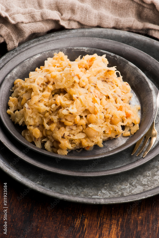 Traditional polish peas with cabbage Traditional polish peas with cabbage