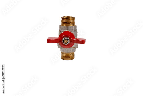 Stainless ball valve isolated isolated on wite background