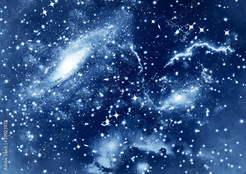 Galaxy wallpaper background with stars and stardust. Galaxy plasma