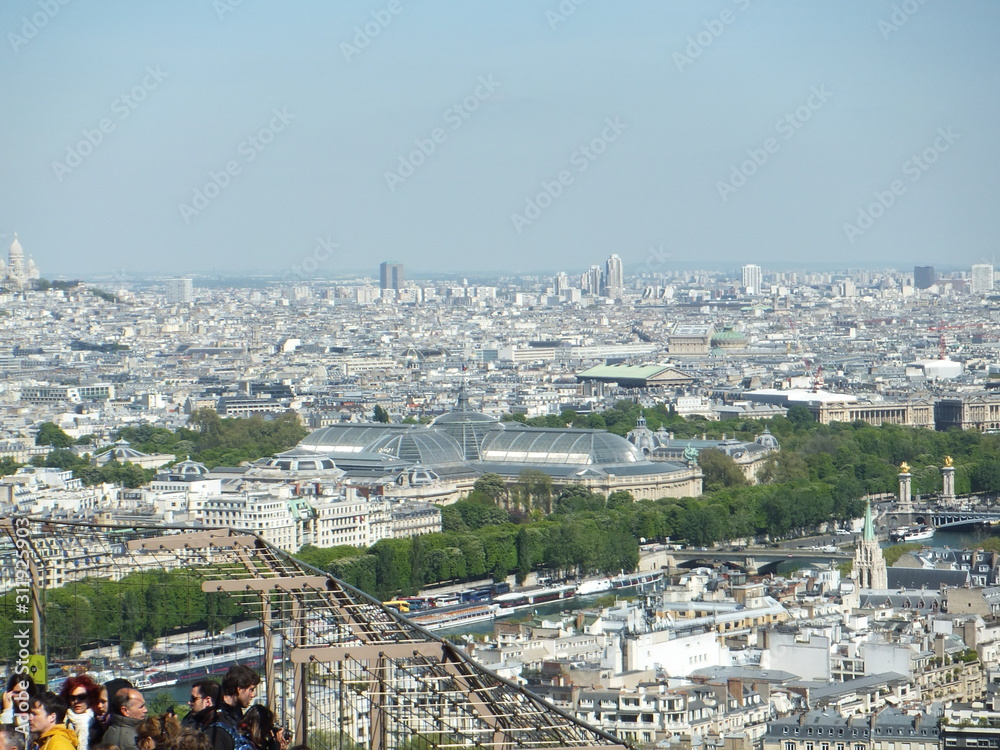 Views of Paris from the height of the Eiffel
