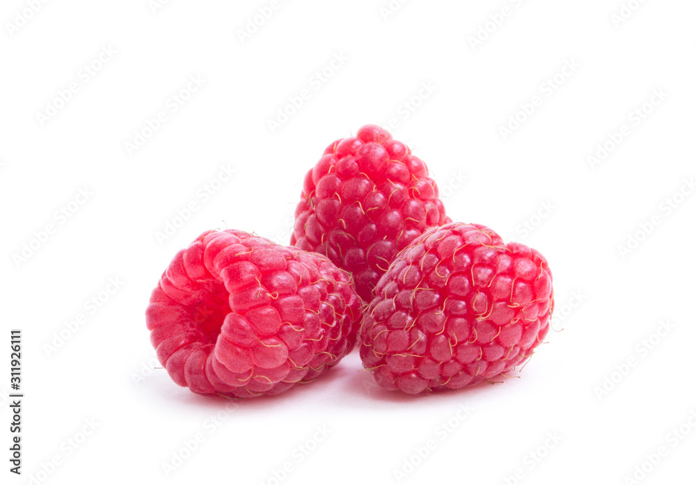 Raspberry isolated. Raspberry on white. Raspberries. Raspberry isolated. Raspberry on white. Raspberries.